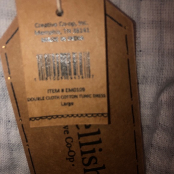 Embellish by creative co op Cotton dress size l - Picture 8 of 10